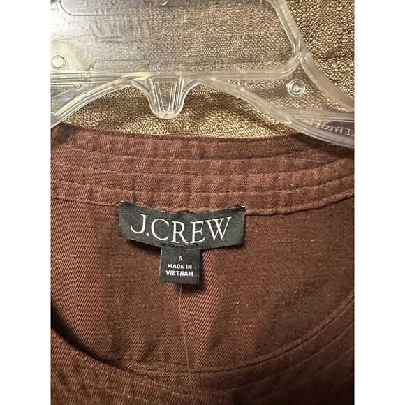 NWT J Crew Tie Waist Mini Dress In Chelsea Linen Cupro Blend Size 6 - Picture 3 of 8